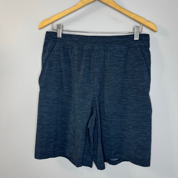 Lululemon Pace Breaker Short 9" Lined Heather Allover Iron Blue True Navy Mens L - Picture 2 of 8